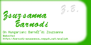 zsuzsanna barnodi business card